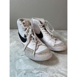 Nike Blazer Mid Youth White Black Sneakers Shoes Kids Size 6.5Y DA4086 100